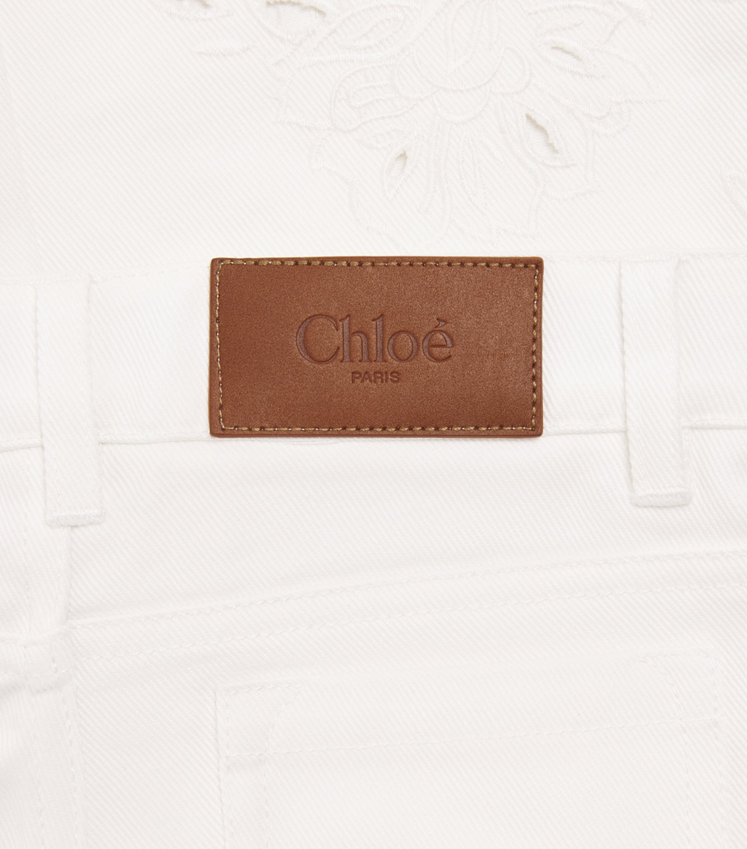 Embroidered Cut-Out Straight Jeans (4-14 Years) C20832/117OFFWHITE Image 3