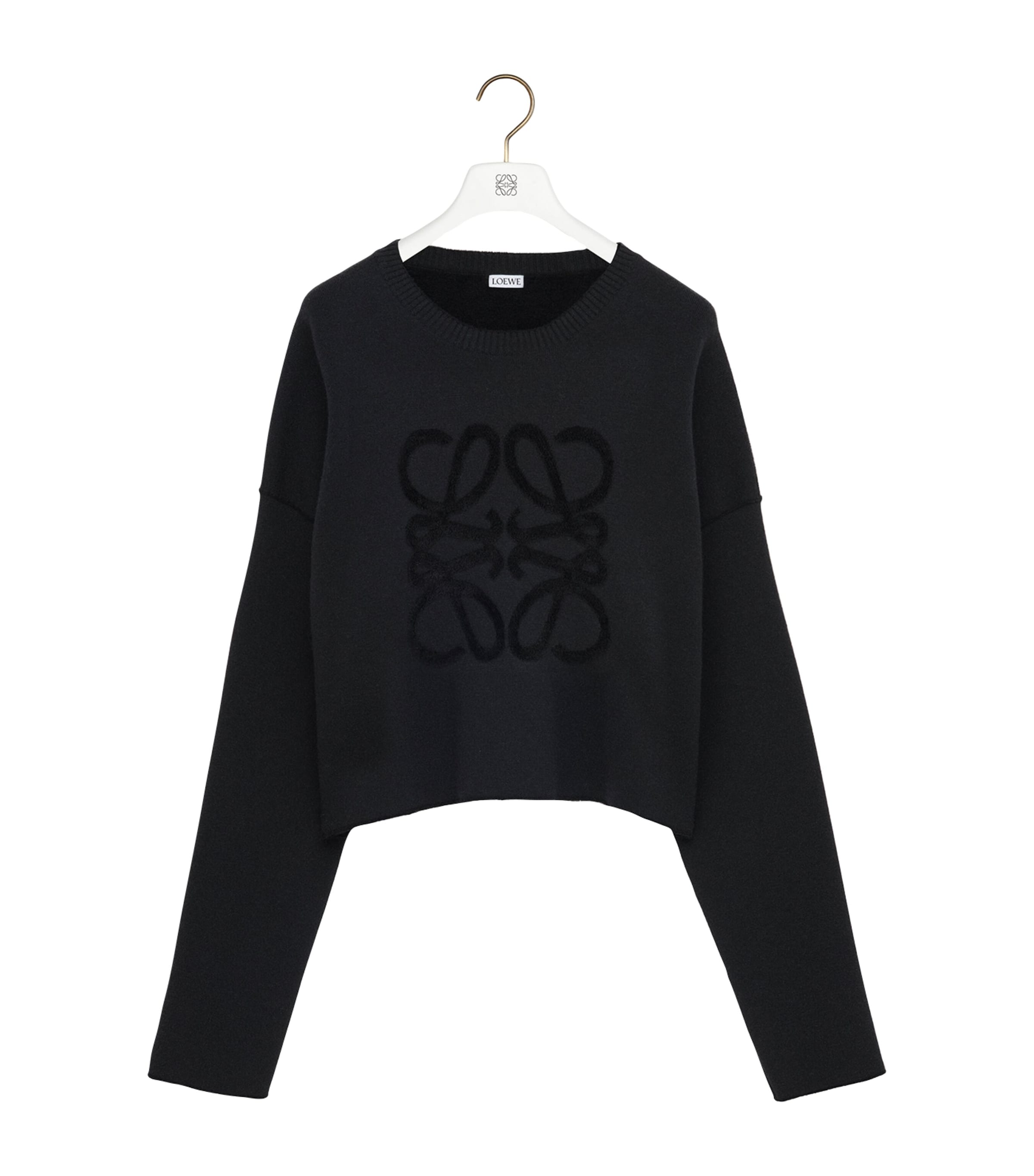 Wool-Blend Anagram Sweater BLACK Image 1