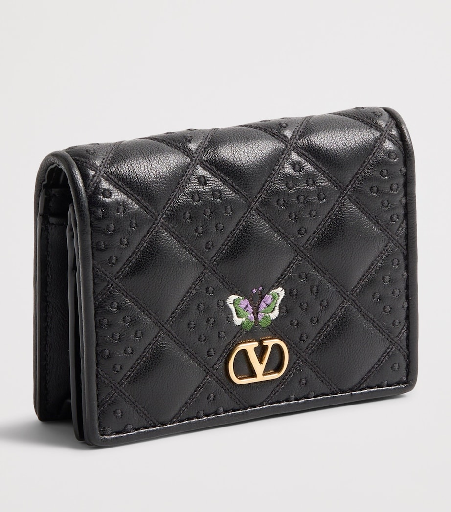 Valentino Garavani Leather Flutterby Flap French Wallet Image 2