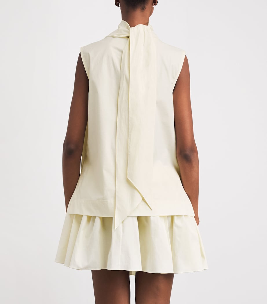 Brandon Maxwell Womens The Finn Blouse Butter Yellow Image 5