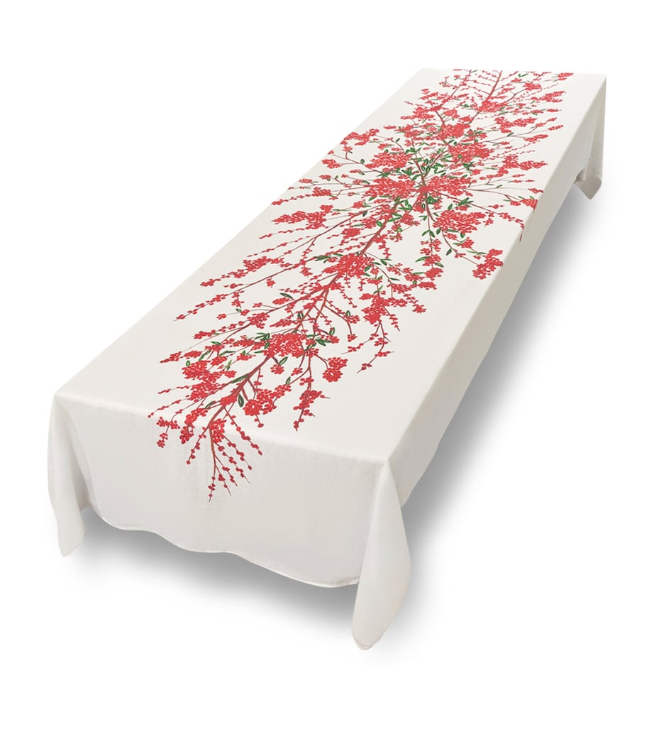 Linen Les Airelles Tablecloth (165cm x 380cm) RED Image 2