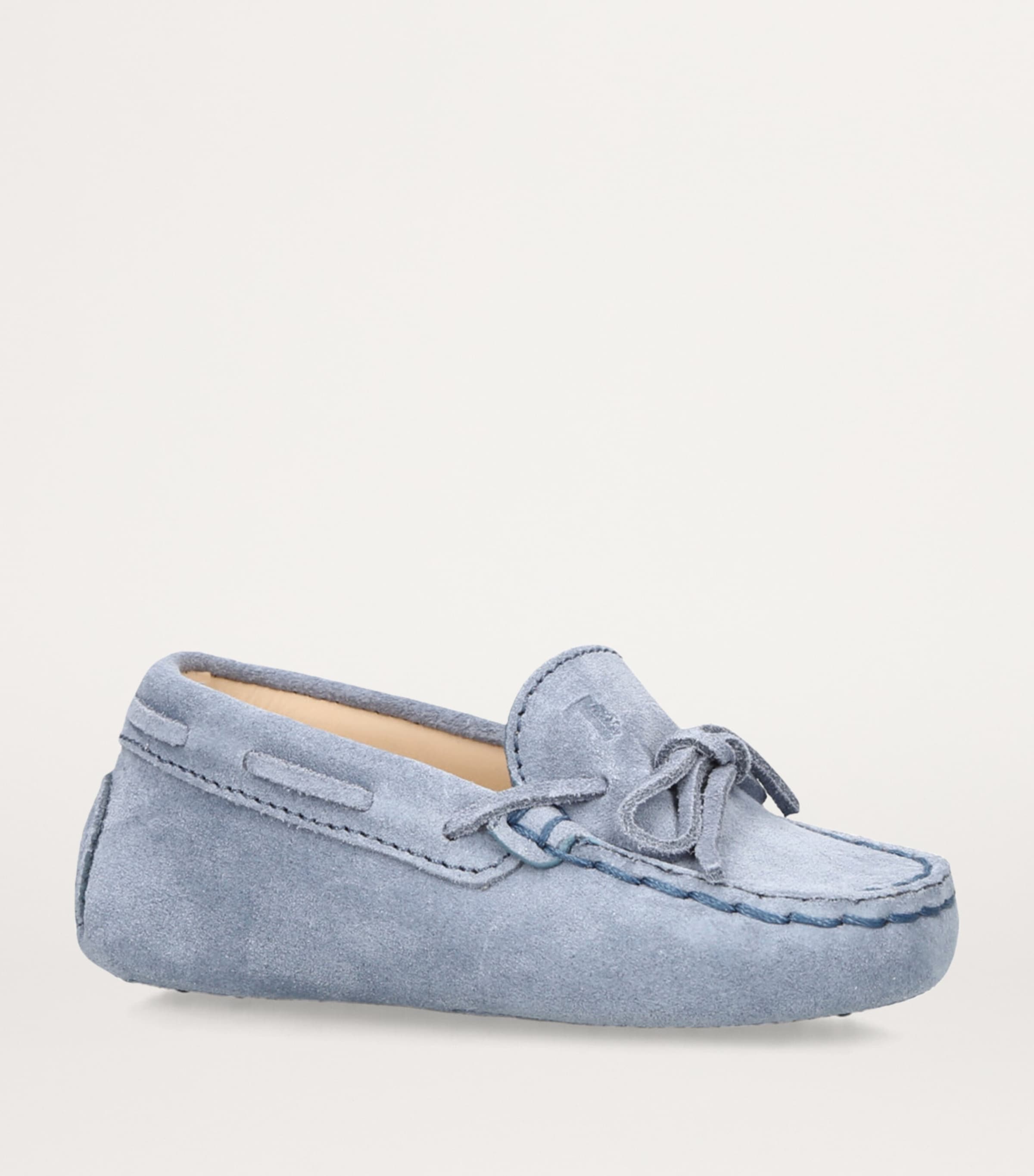 Suede Laccetto Gommini Driving Shoes MID BLUE Image 3