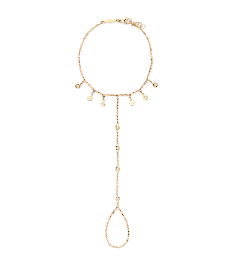 Yellow Gold and Diamond Shaker Finger Bracelet YELLOW GOLD Image 1