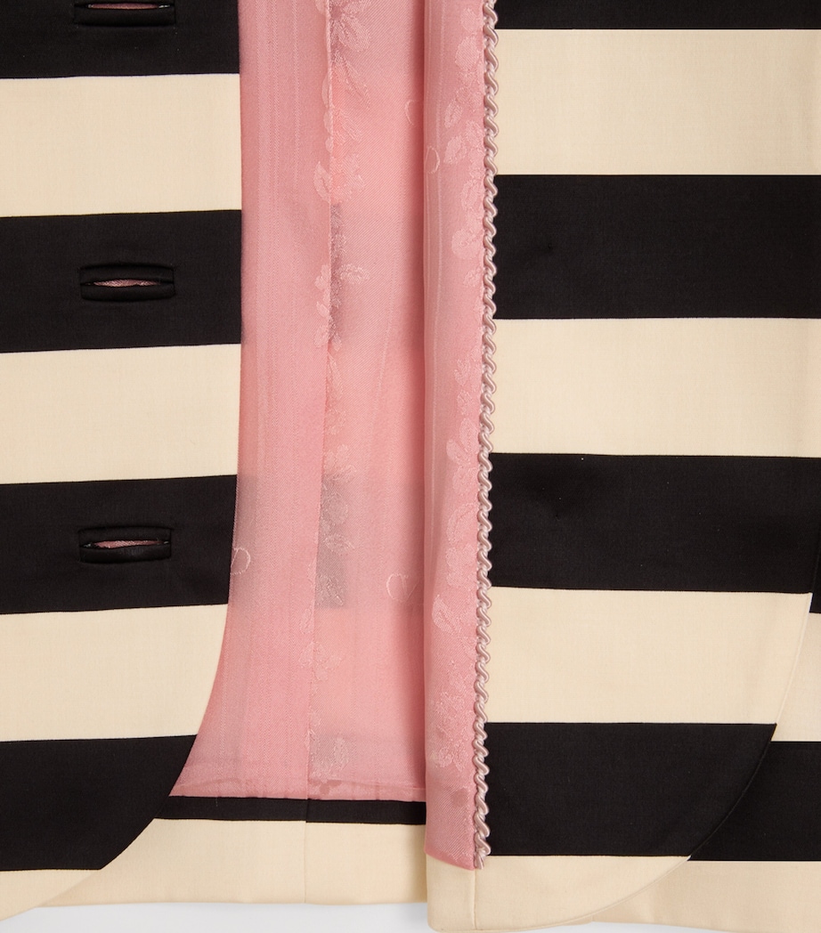 Valentino Womens Stripe Cropped Jacket Image 4