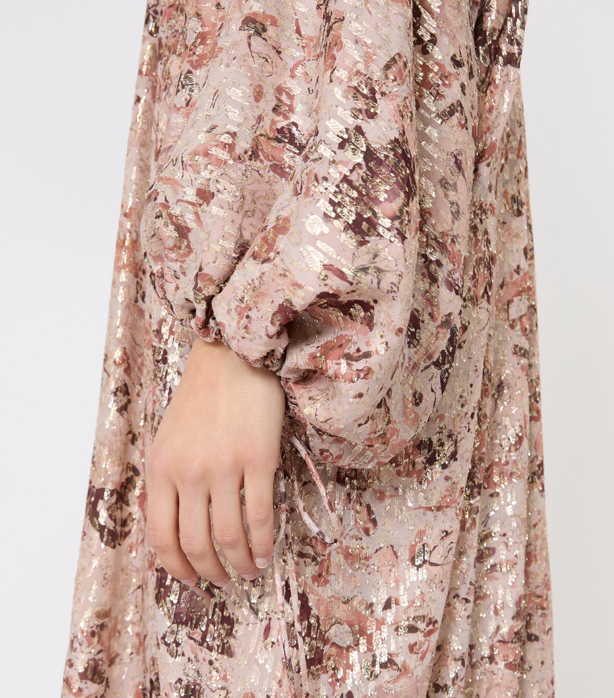 Metallic Silk Gown ROSE GOLD Image 6