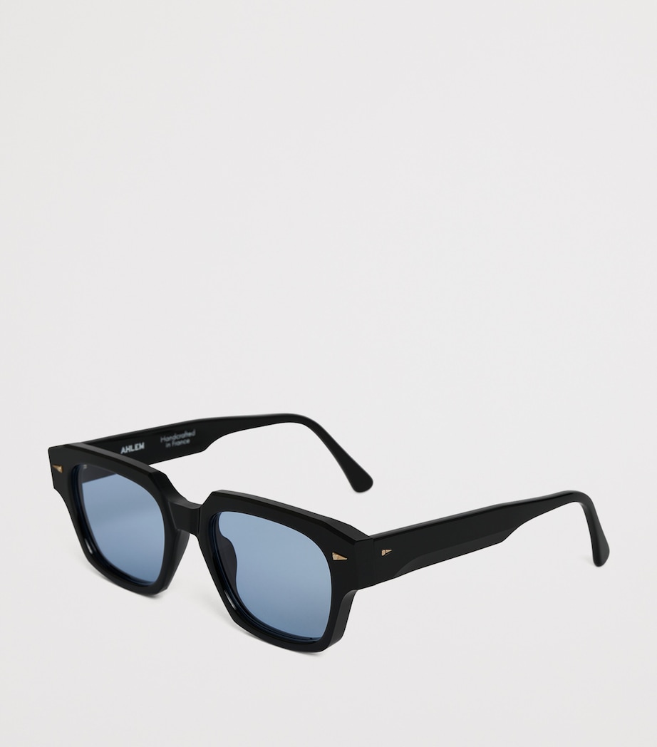 Ahlem Rivoli Rectangle Sunglasses Black/ Sky Blu Image 2