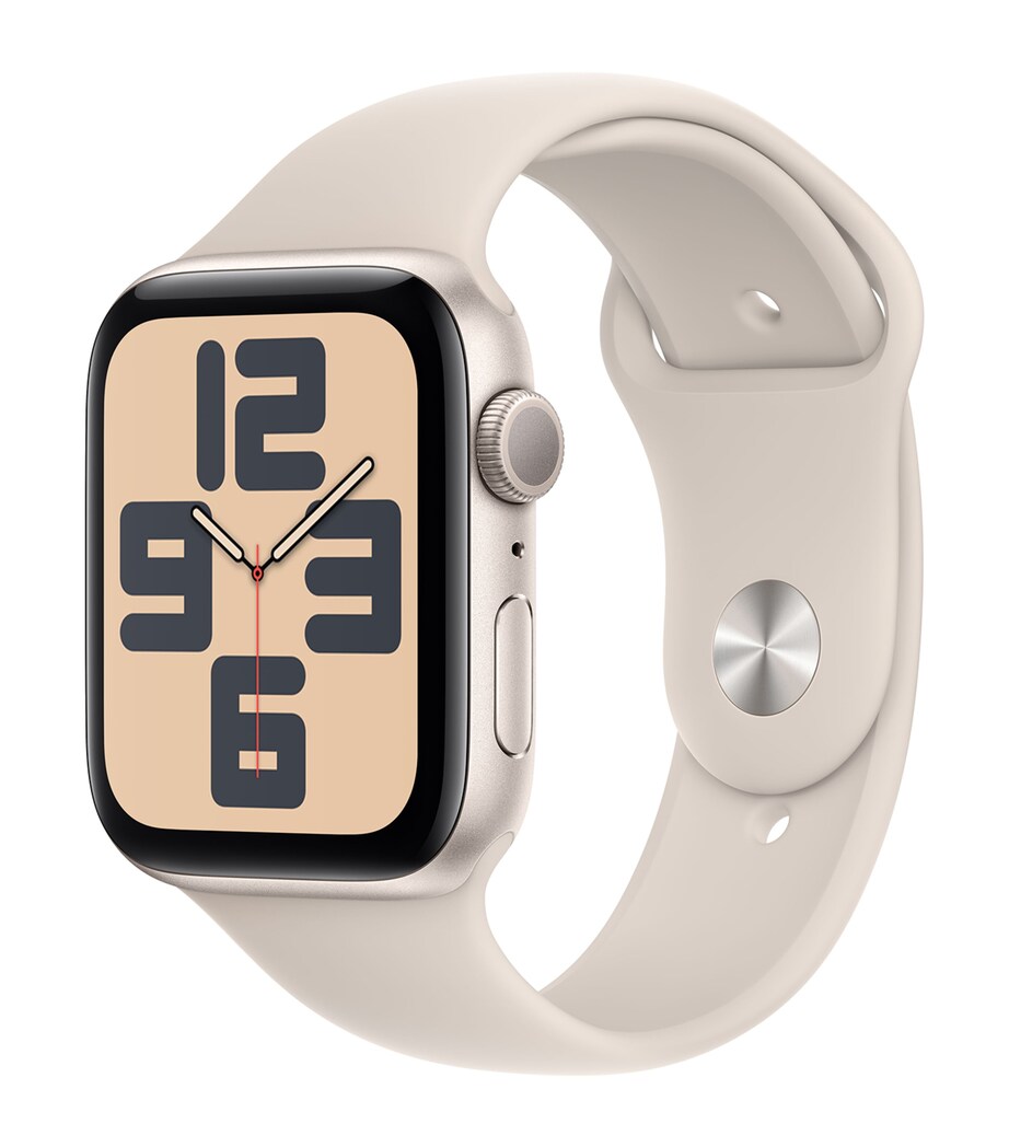Apple Apple Watch SE 2023 – Starlight with Starlight Sport Band, 44mm, Medium/Large Starlight Image 1