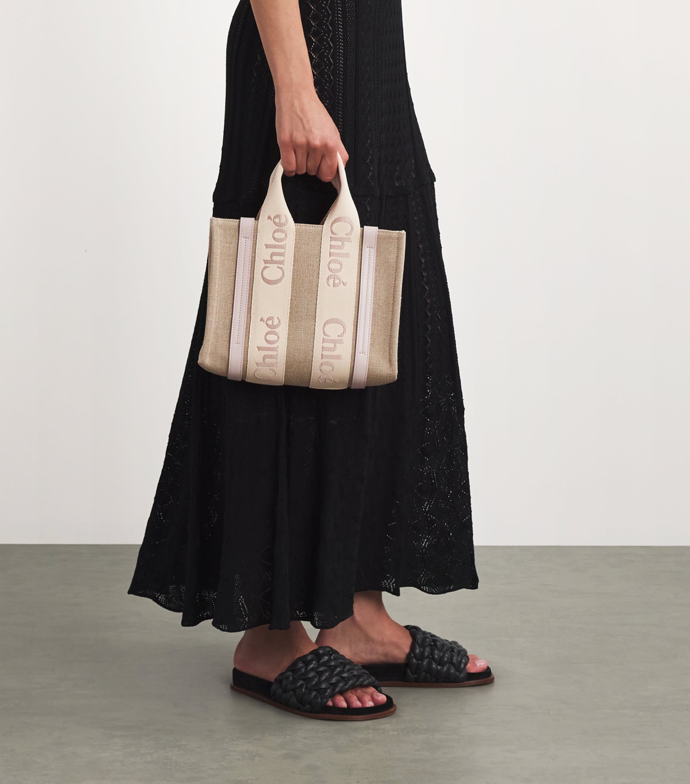 【関税＆送料込み】ChloAC Small Woody Linen Tote Bags Chloé Woody Small Linen Crossbody Tote Bag (Tote Bags