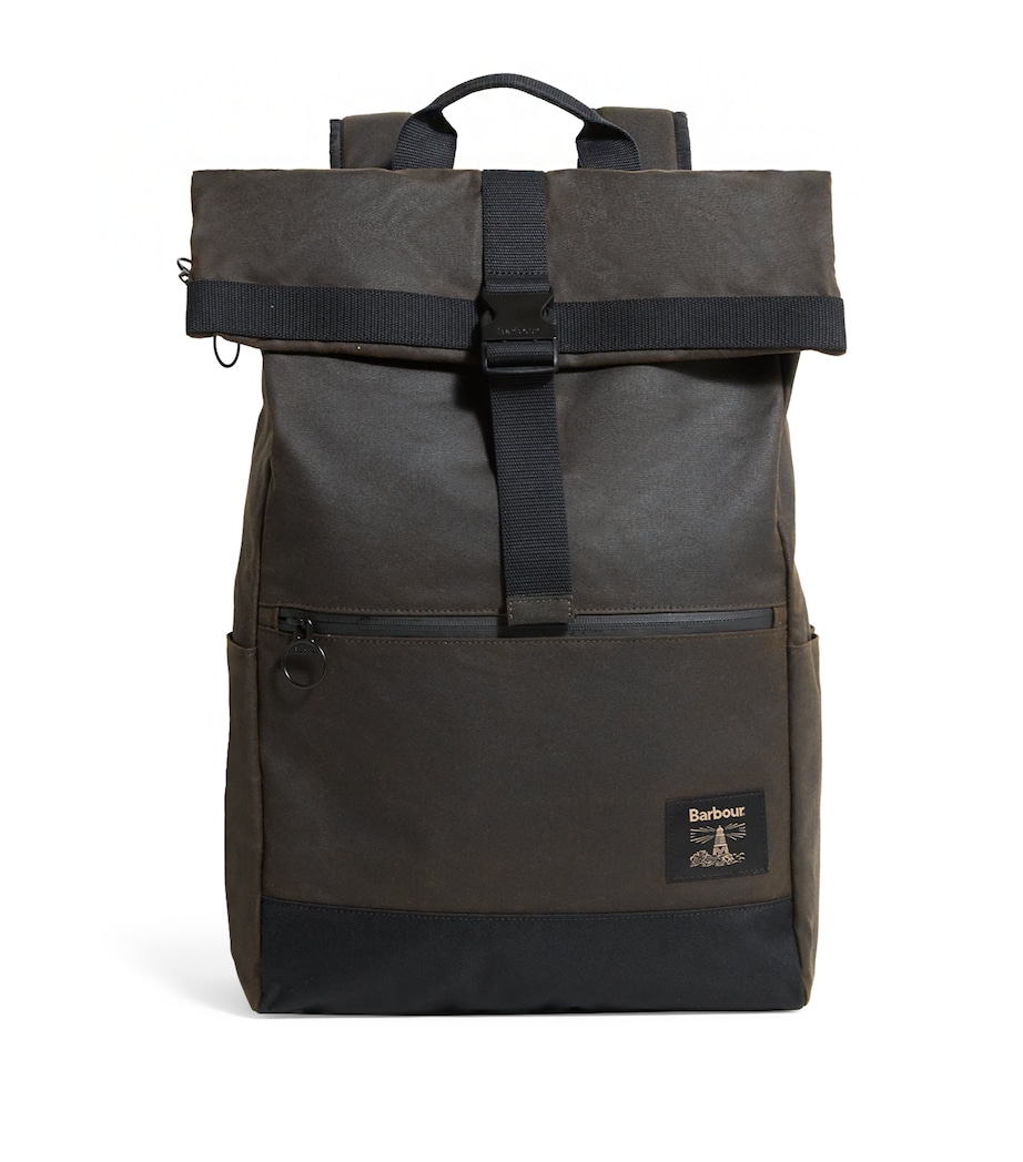 Wax Fold-Over Backpack OLIVE/BLACK Image 1