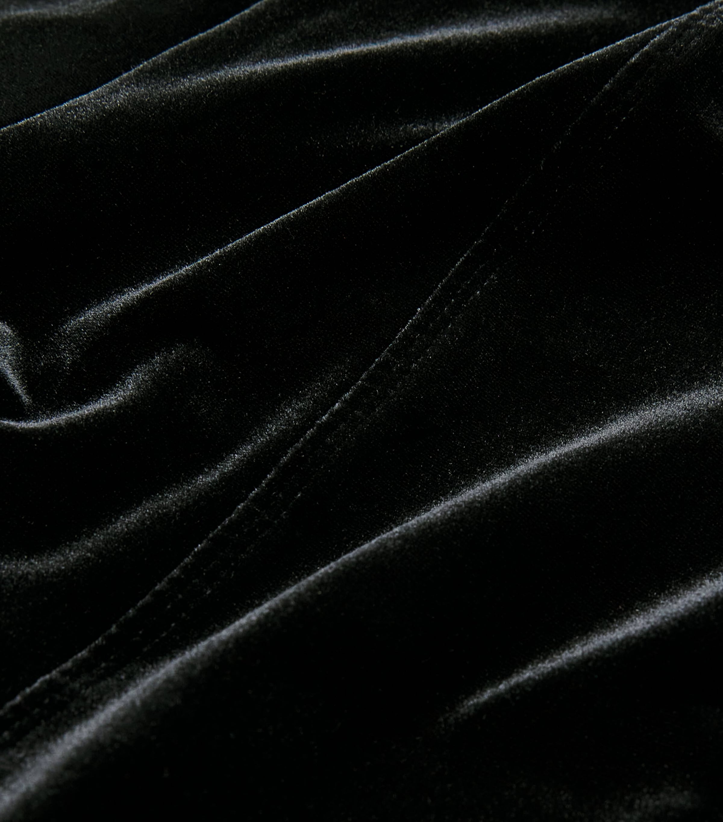 Stretch-Velvet Flared Trousers BLACK Image 5