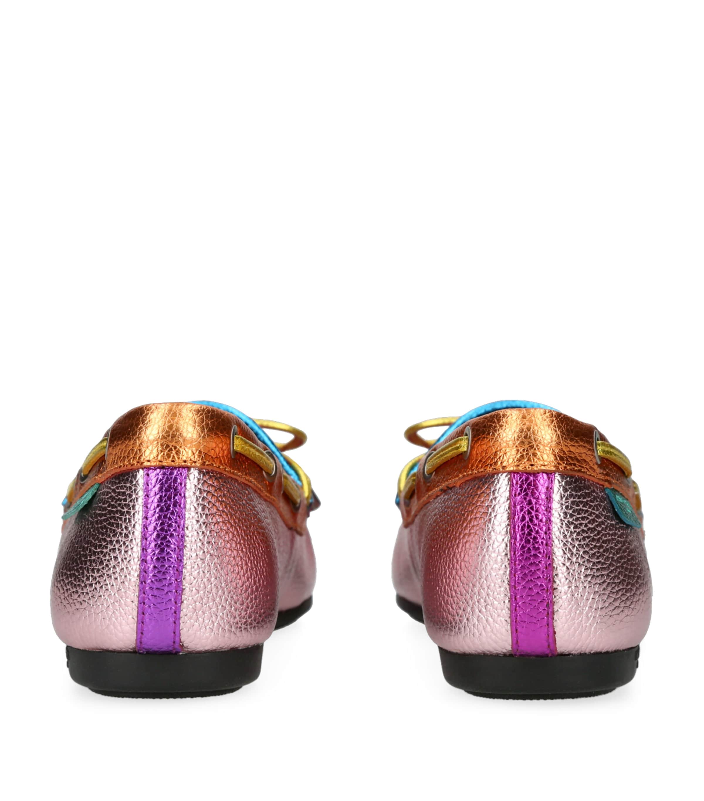 Kurt Geiger London Leather Eagle Moccasins Pink Comb Image 2