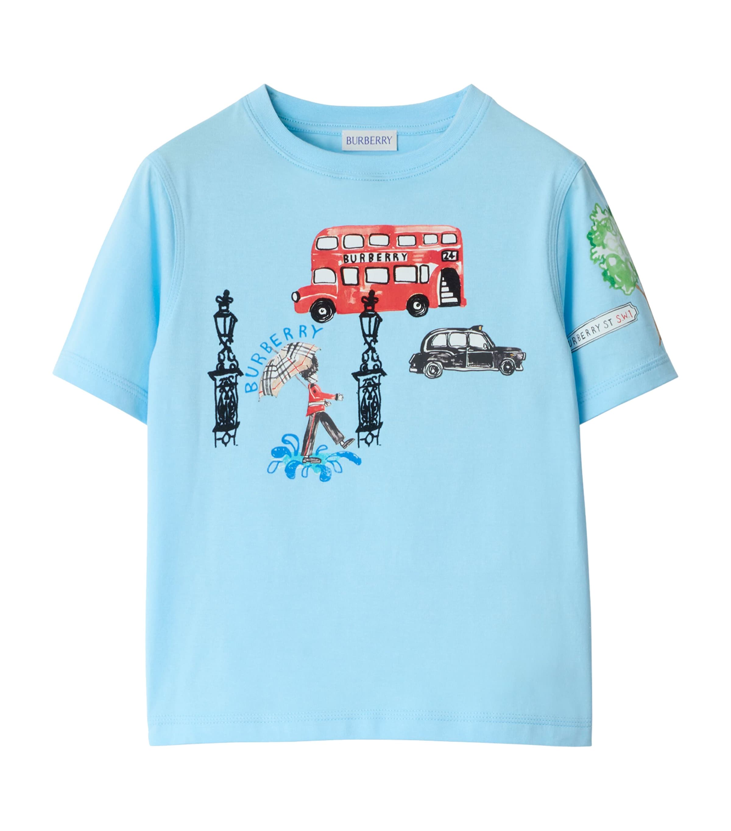 BURBERRY キッズ Tシャツ ⑤ Burberry Kids Blue Cotton London T-Shirt (3-12 Years) | Harrods US