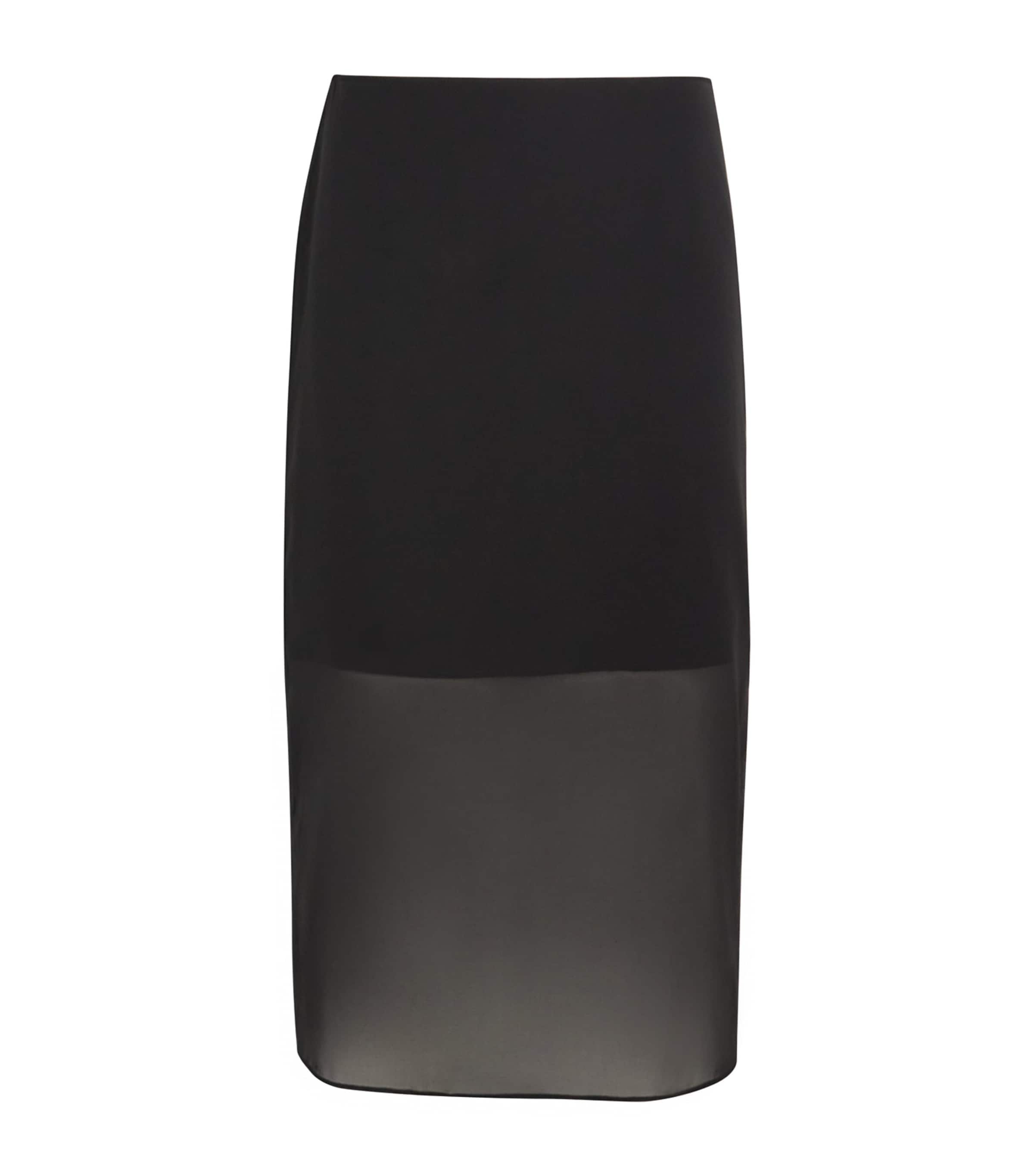 VINCE SILK-BLEND MIDI SKIRT