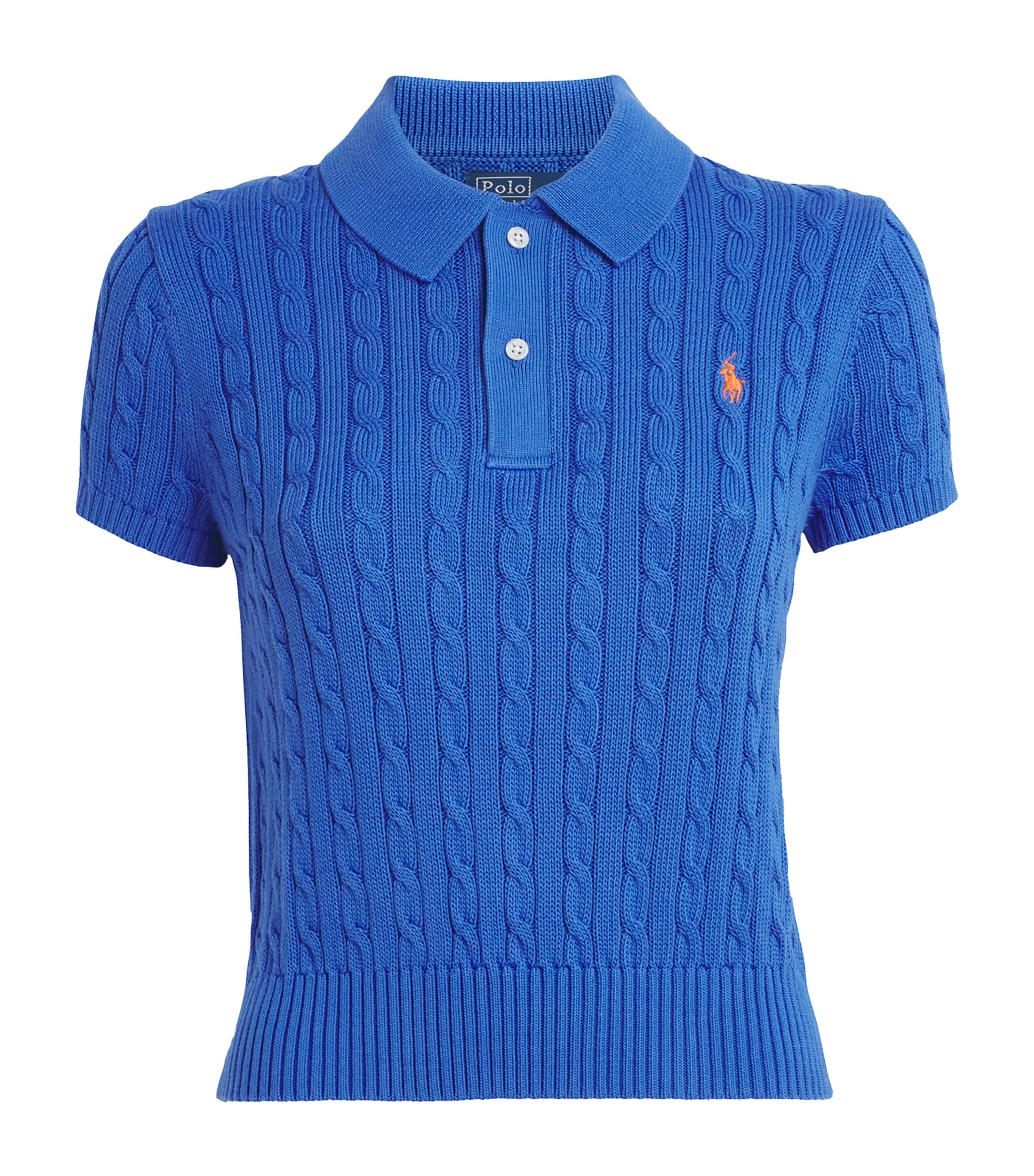 Polo Ralph Lauren Cotton Short-sleeve Sweater In Blue
