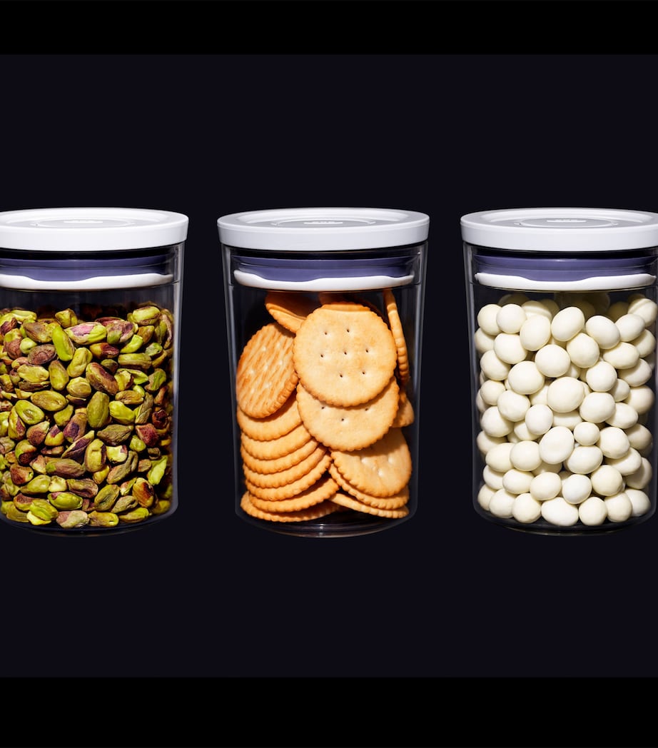 Set of 3 POP Canisters CLEAR/WHITE Image 4