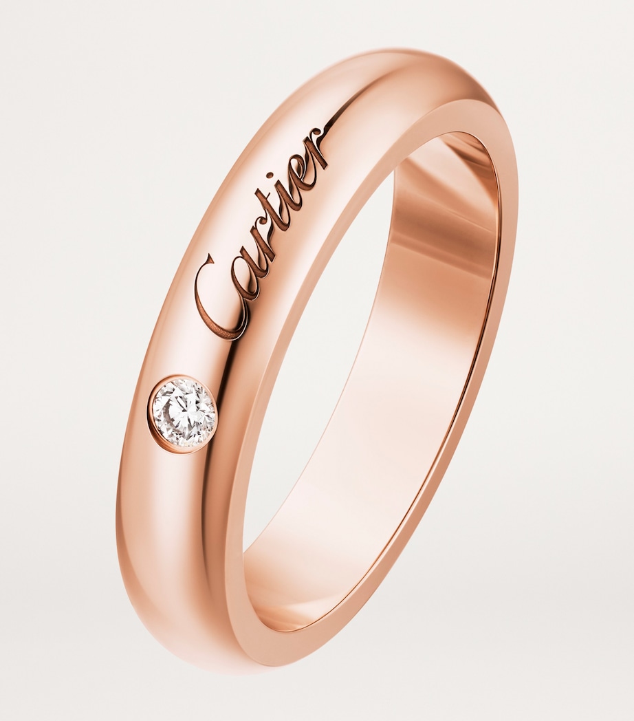 Rose Gold and Diamond C de Cartier Wedding Band ROSE GOLD Image 4