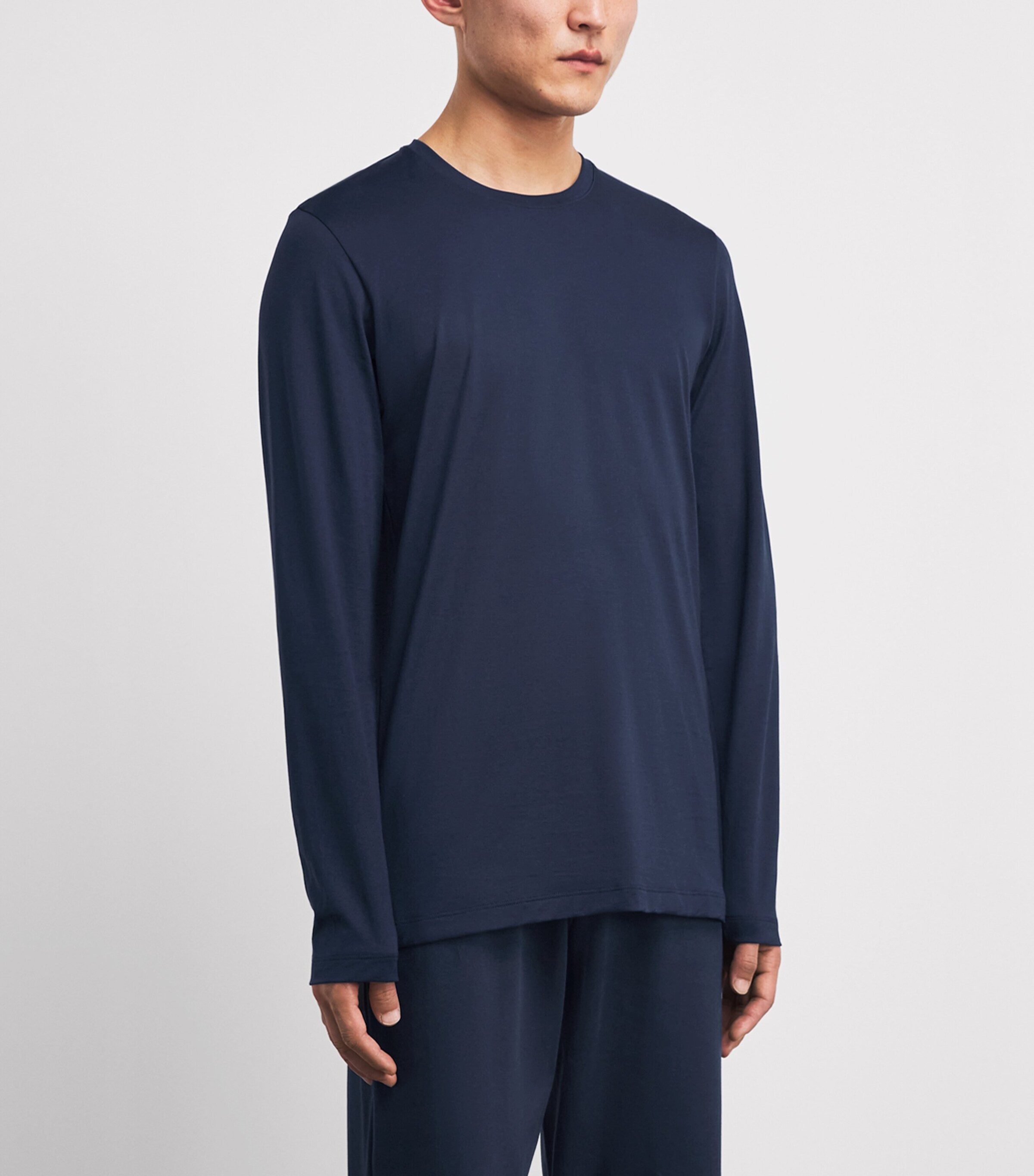 Hanro Mens Cotton Night & Day T-Shirt Deep Navy Image 4