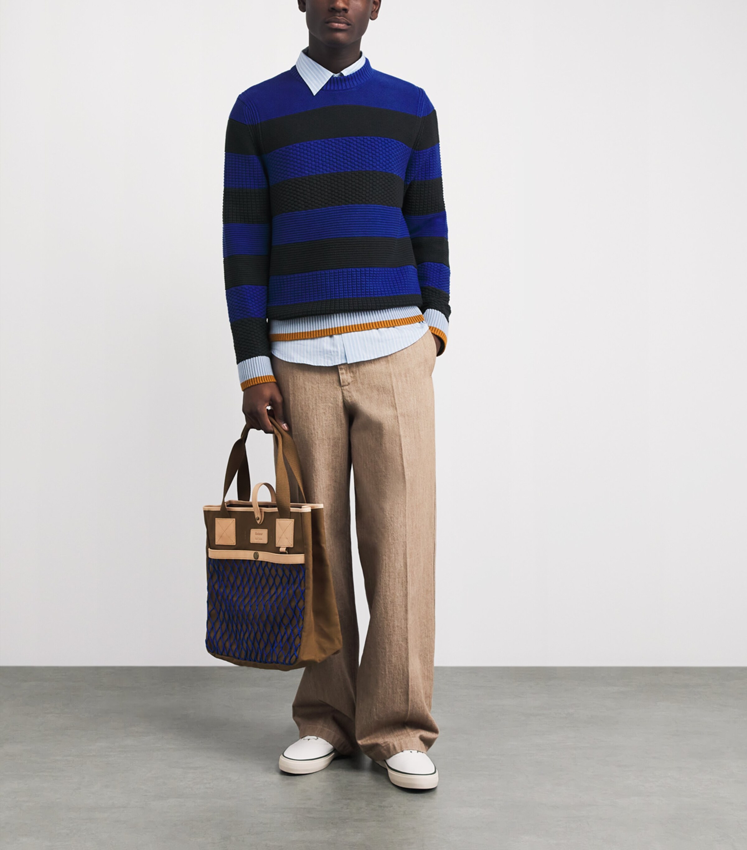 Barbour Navy x Paul Smith Cotton Stripe Southwold Sweater | Harrods US
