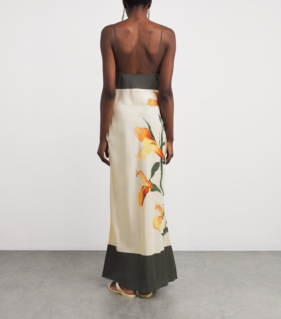 Silk Floral Constance Maxi Dress IRIS FLORAL Image 3