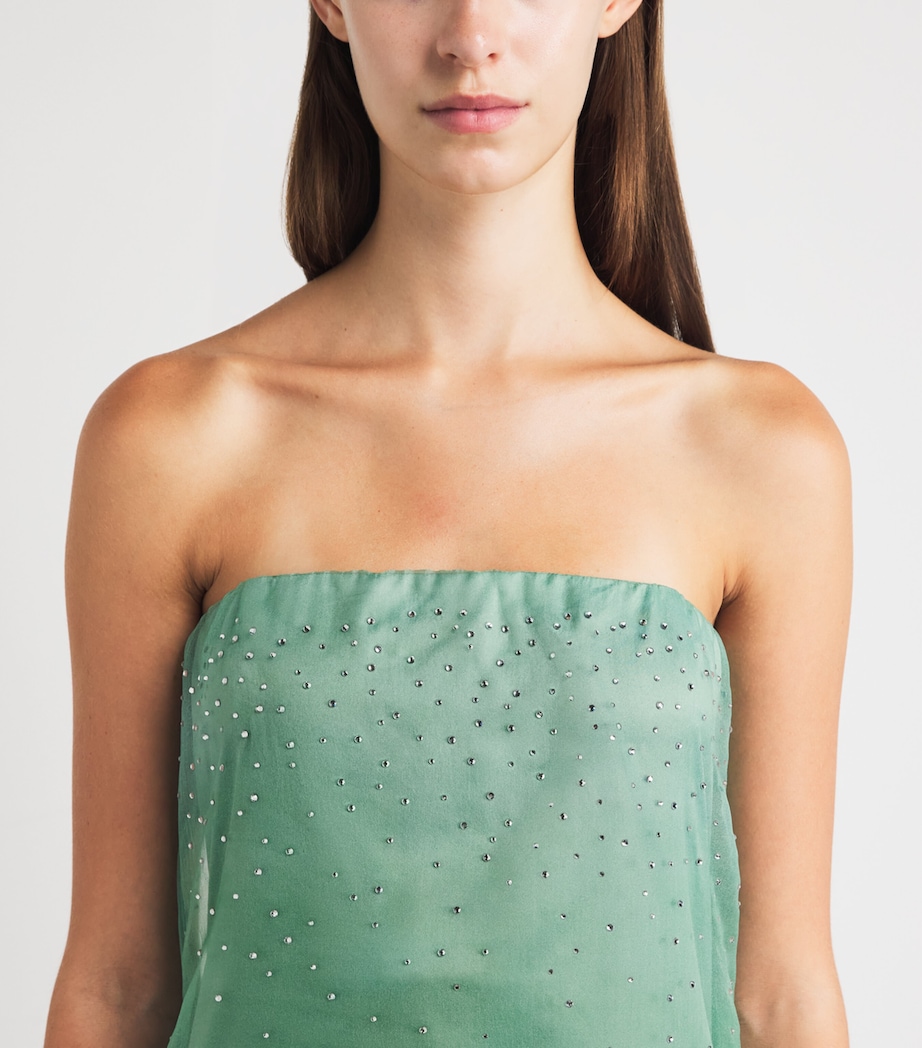 STAUD Womens Organza Embellished Amara Maxi Dress Elsu Endless Summer Image 3