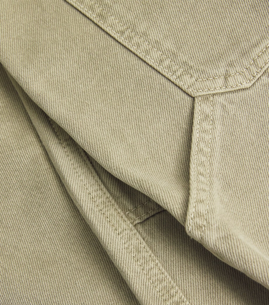 Engineered Wide-Leg Trousers PASTEL GREEN Image 5