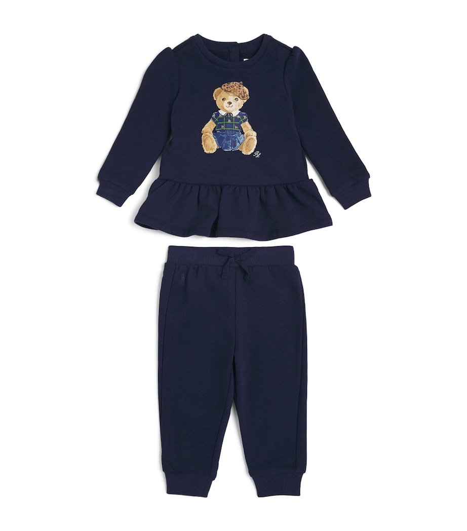 Polo Bear Sweatshirt and Sweatpants Set (3-24 Months) NAVY Image 1