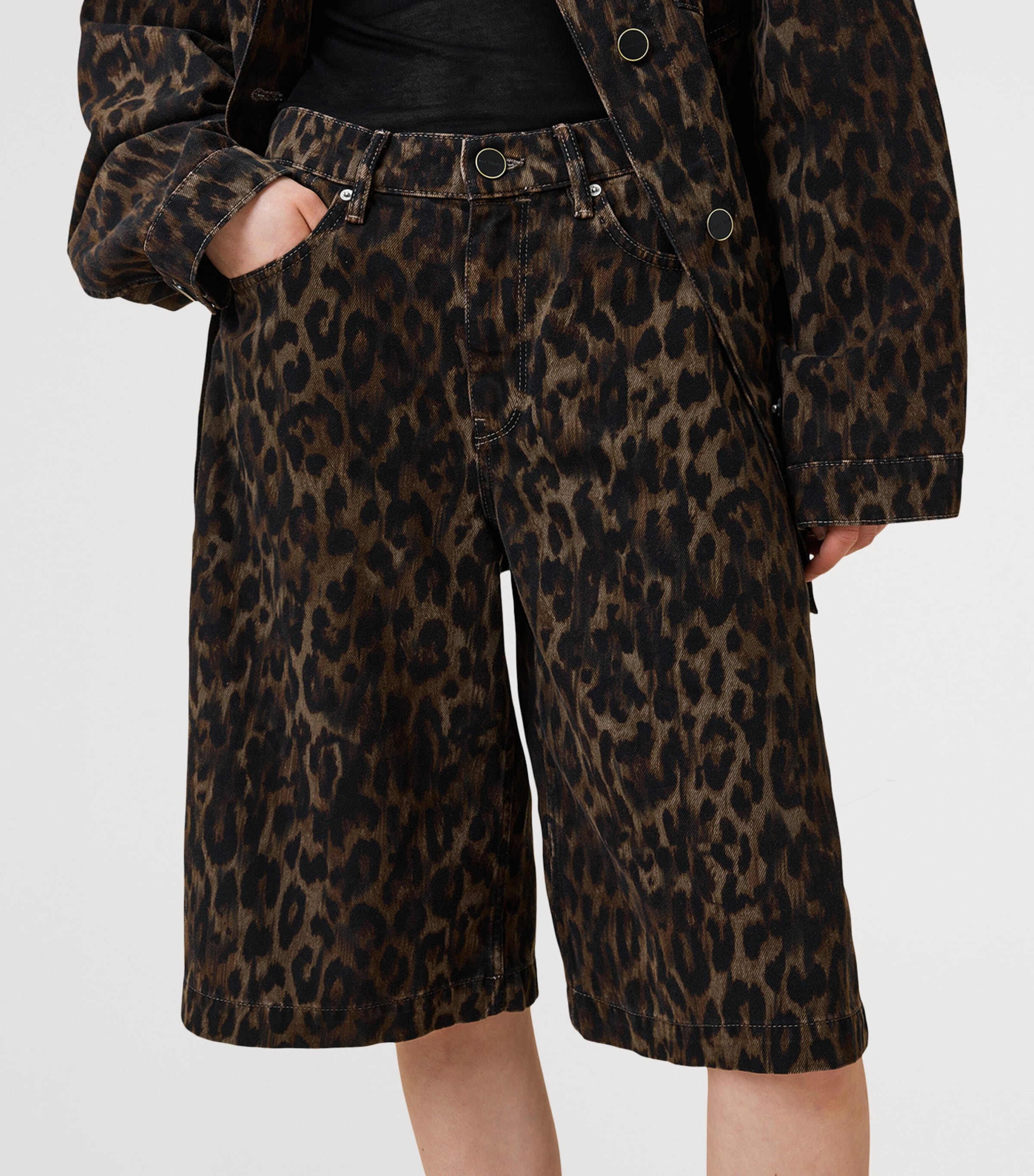 Leopard Print Louie Shorts LEPPO BROWN Image 2