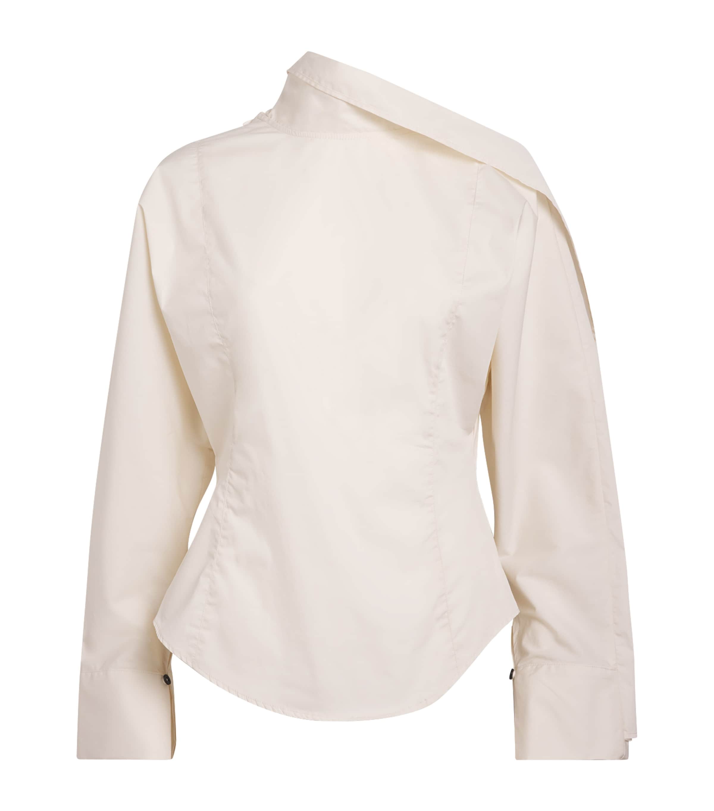 Esse Studios Cotton Sia Scarf Top In White
