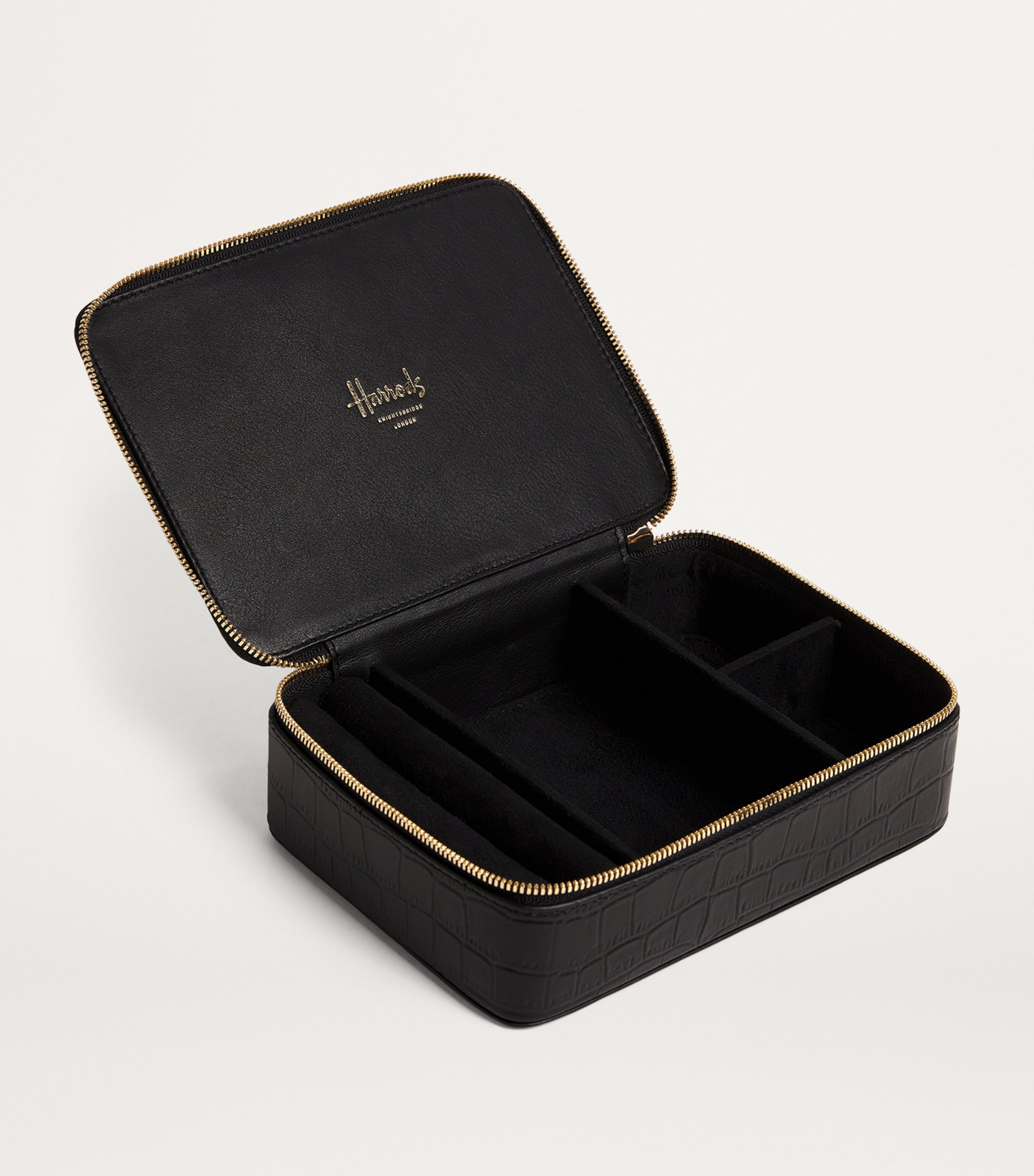 Harrods Large Leather Trinket Box Black Image 2
