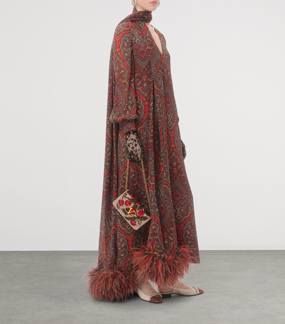 Small Silk Vain Cherry Clutch Bag 9QQ Image 7