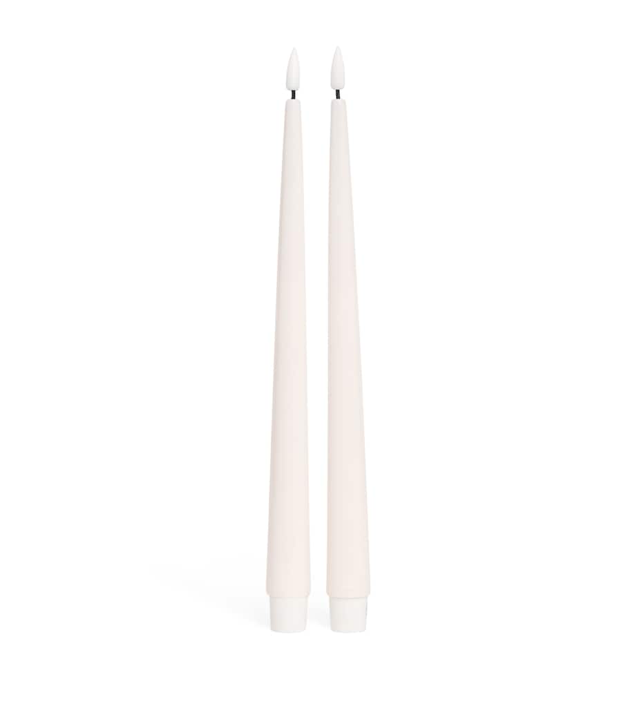 Wax LED Dinner Candles (Set of 2) CREAM Image 1
