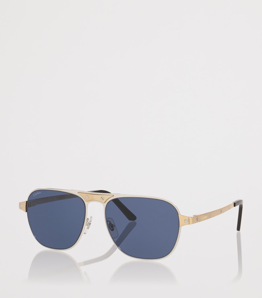 Rectangular Aviator Sunglasses 4100B1 Image 2