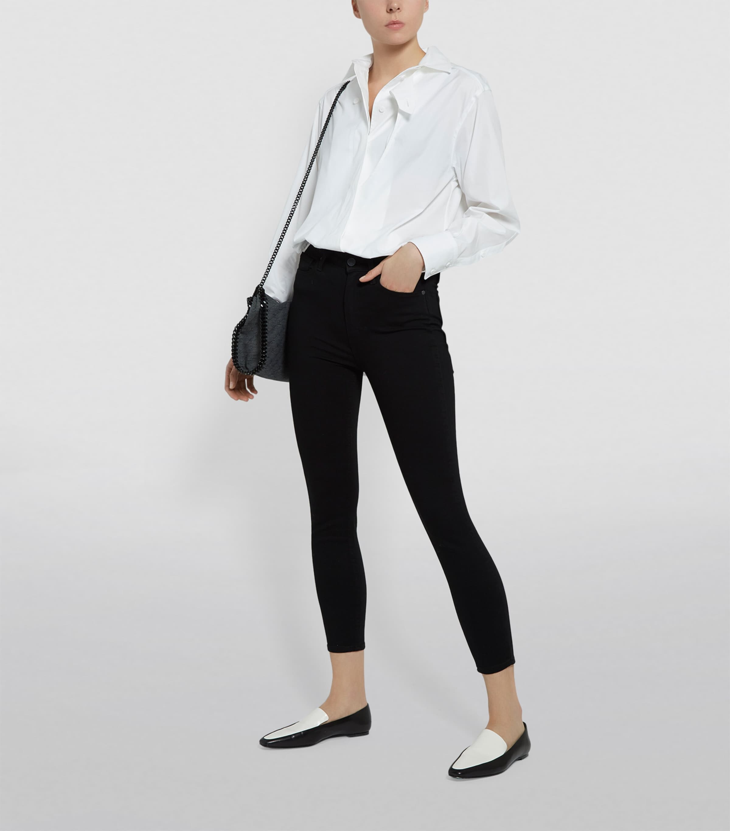 Paige Margot Crop Jean BLACK SHADOW B Image 2