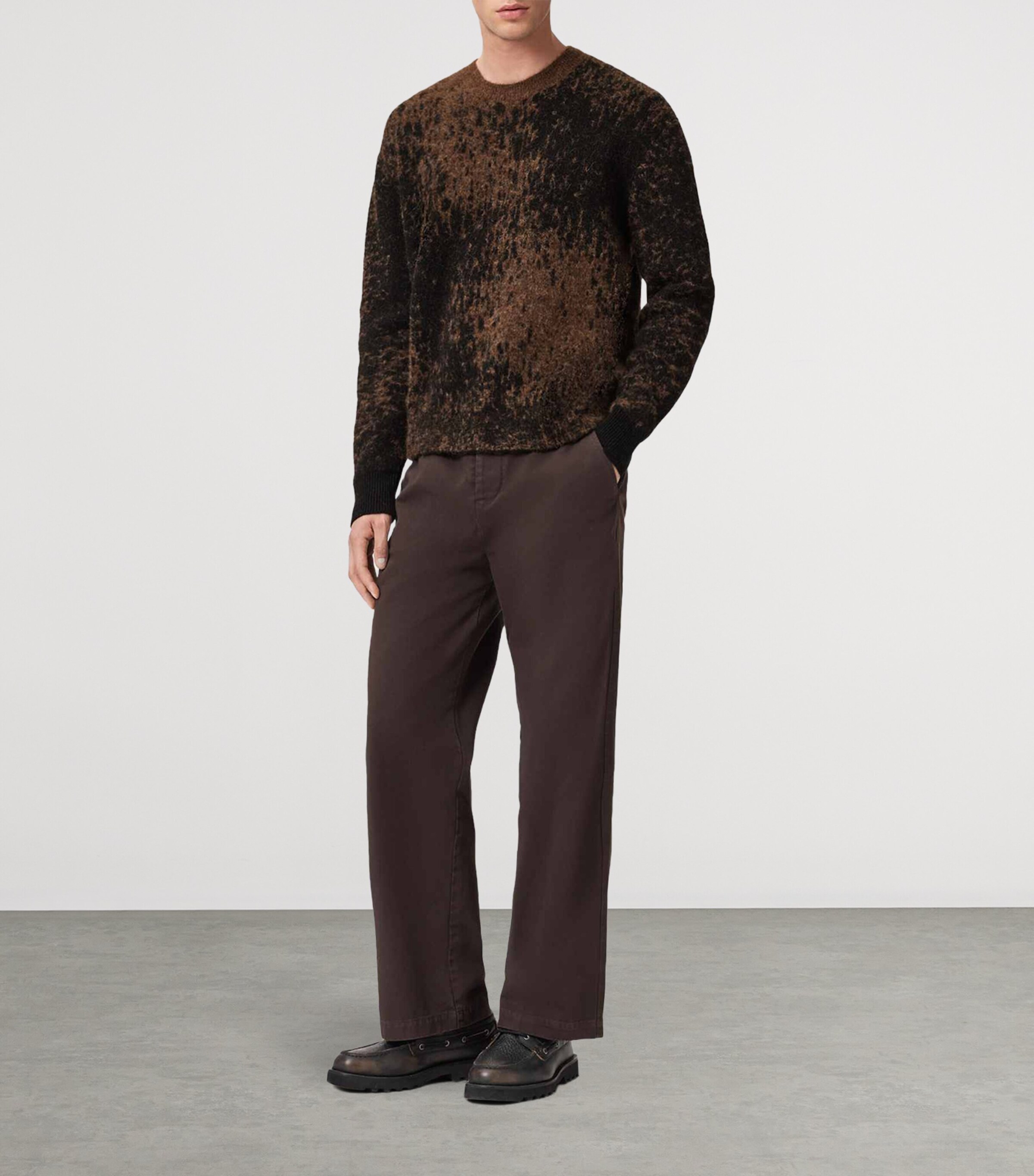 Wool-Blend Jacquard Storm Sweater BROWN Image 2