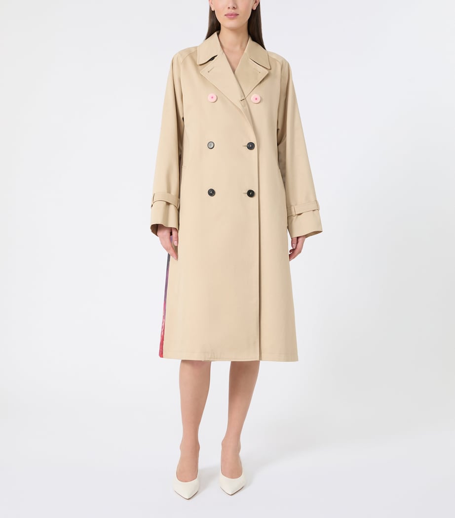 Weekend Max Mara Womens Cotton Printed Trench Coat Plum Image 2