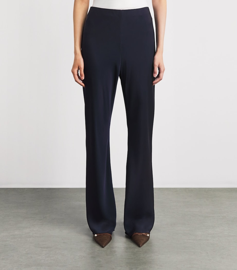 Veronica Beard Womens Braddock Wide-Leg Trousers Navy Image 4