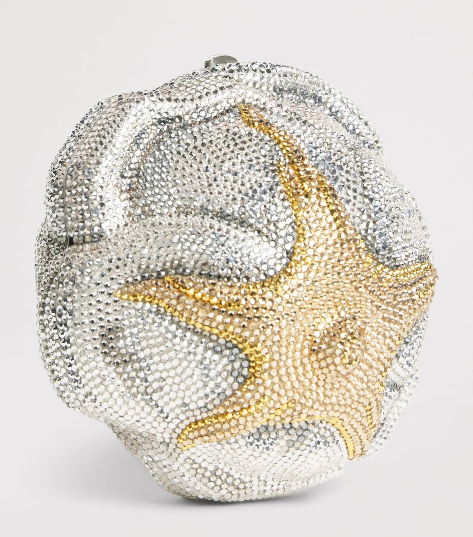 Crystal-Embellished Rose Clutch Bag SILVER RHINE MULTI Image 3