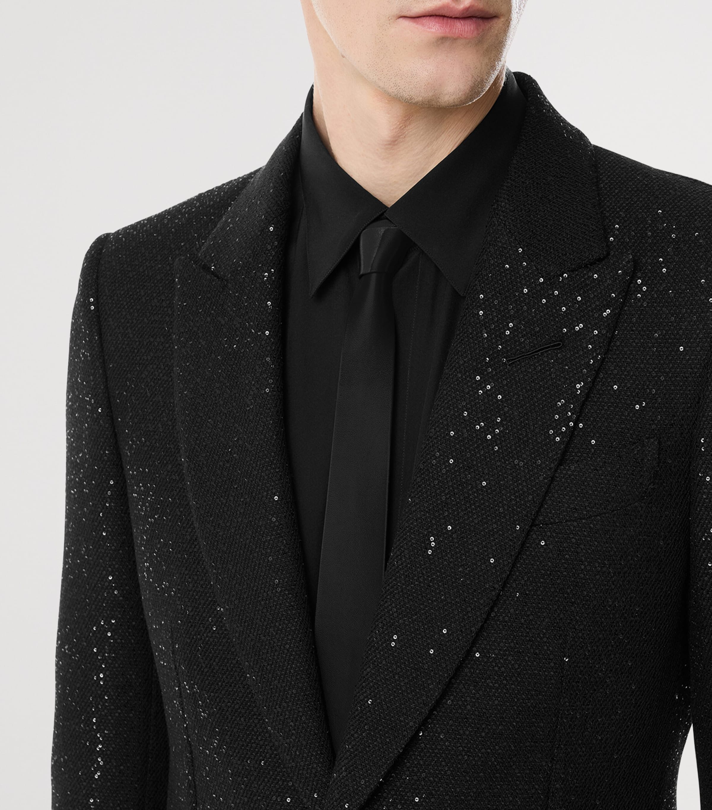 Virgin Wool-Blend Sequinned Blazer NAA Image 2