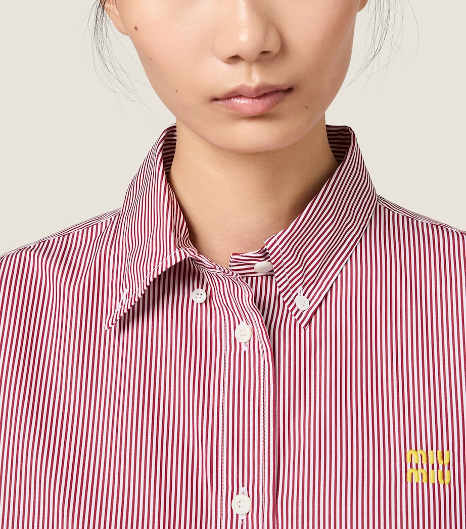 Miu Miu Womens Cotton Stripe Shirt Image 5