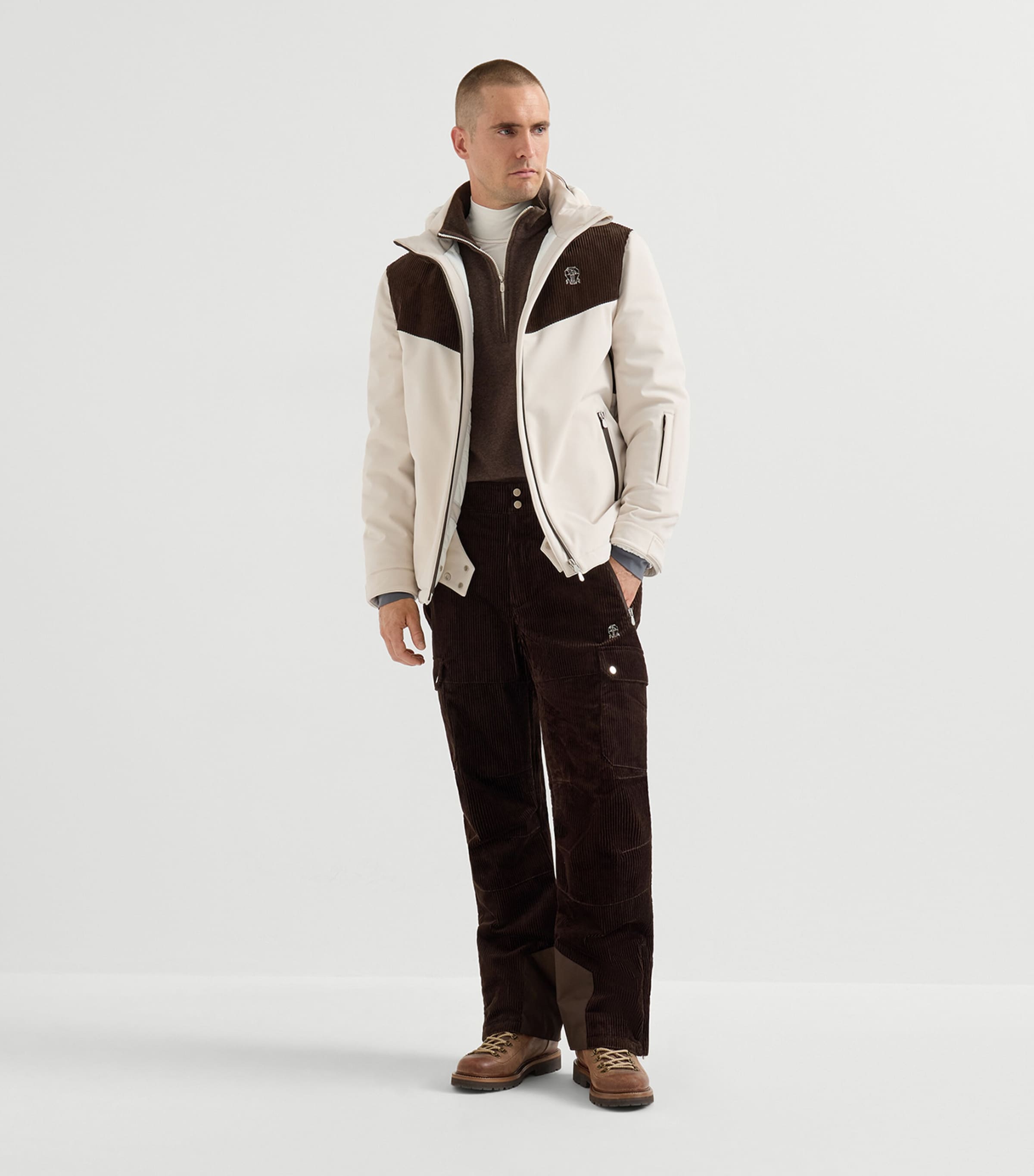 Brunello Cucinelli Mens Cashmere-Blend Quarter-Zip Sweatshirt Image 5
