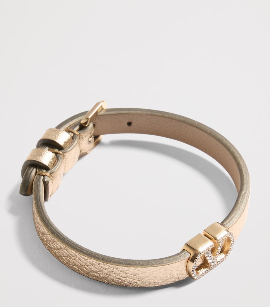 Valentino Garavani Leather VLogo Signature Bracelet Image 5
