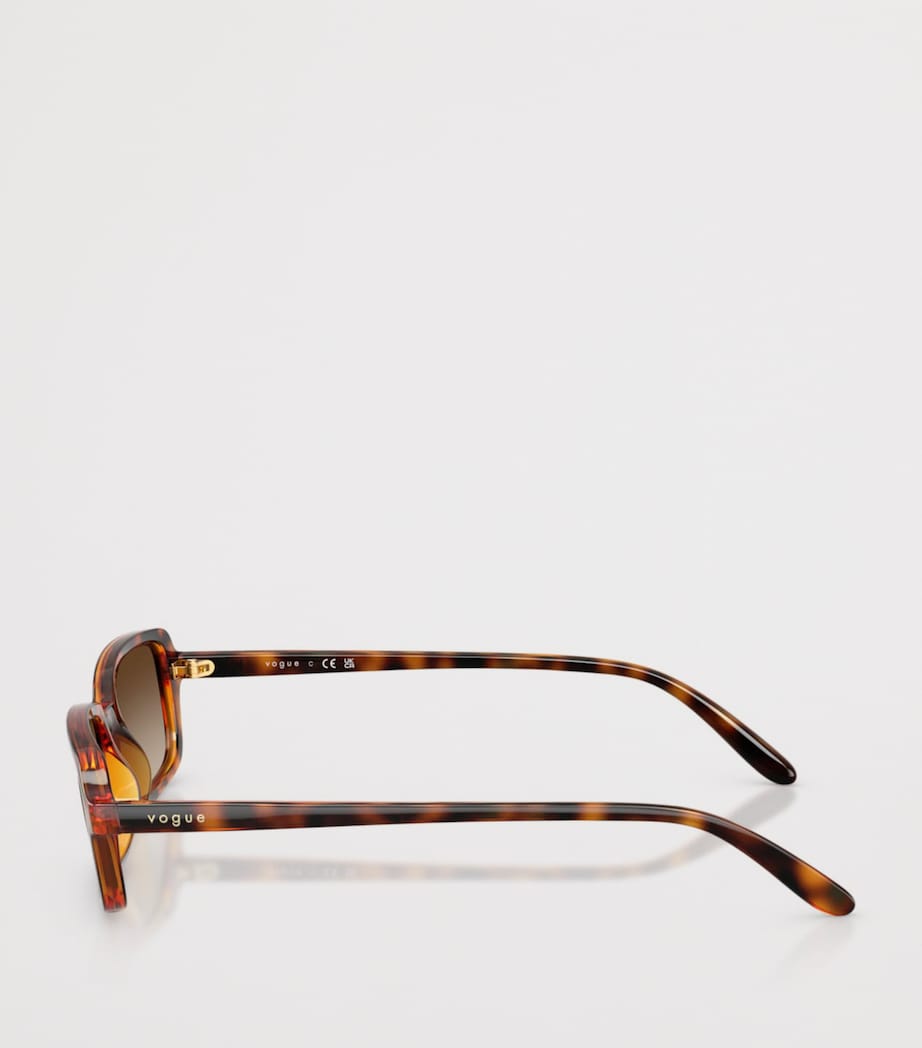 Tortoiseshell Rectangular Sunglasses W65613 Image 3