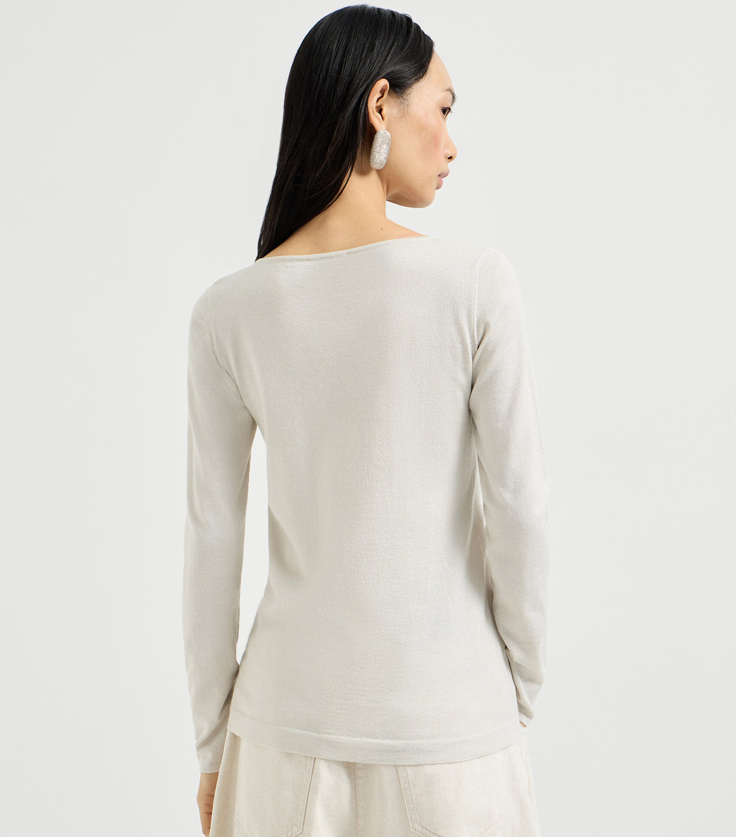 Brunello Cucinelli Womens Cashmere-Silk-Blend Sweater Image 5
