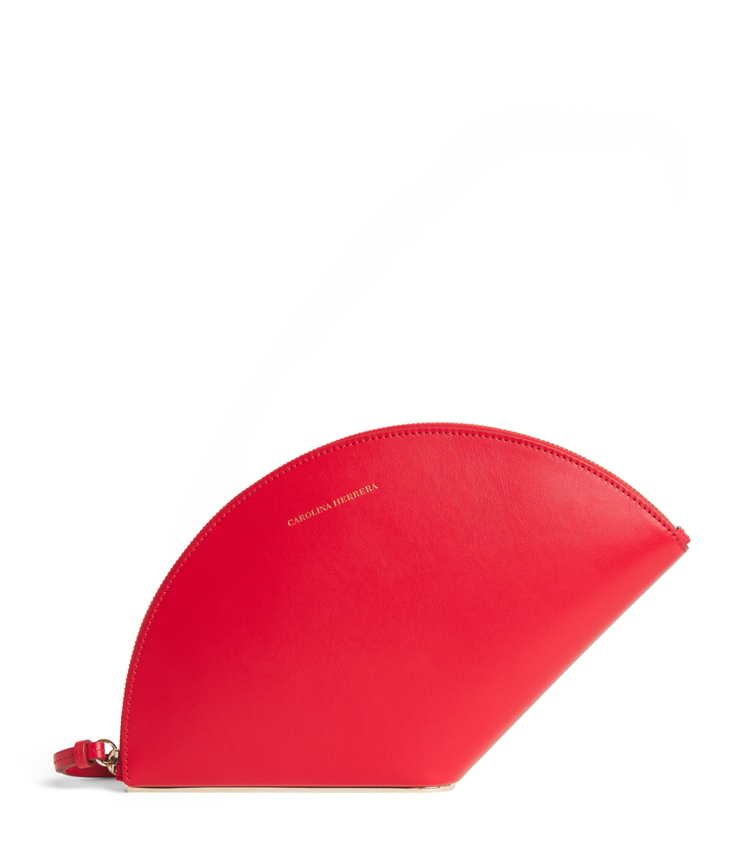 Carolina Herrera Leather Consuelo Clutch Bag Herrera Red Image 1