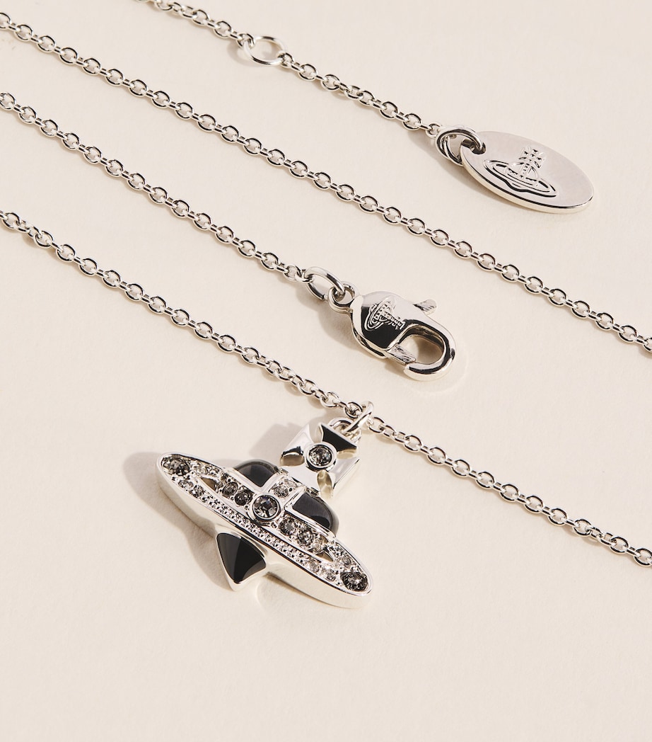 Vivienne Westwood New Diamante Heart Necklace Dmd Crst Image 5
