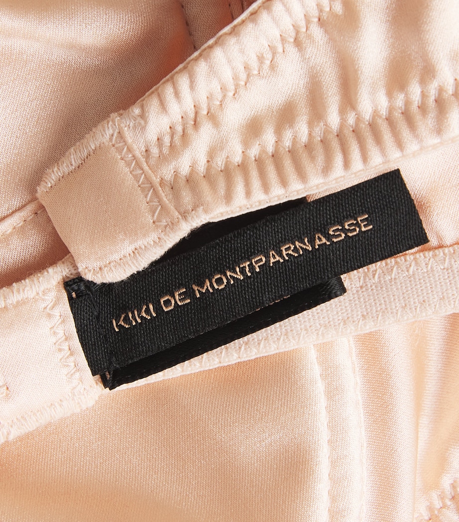Kiki de Montparnasse Womens Stretch-Silk Tous Les Jours Demi Bra Blush Image 4