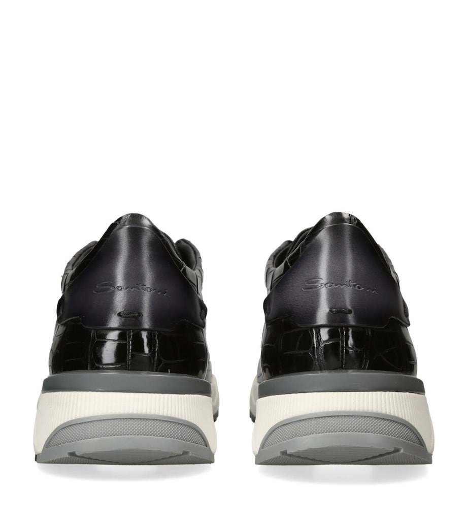 Crocodile Leather Innova Sneakers BLACK Image 2