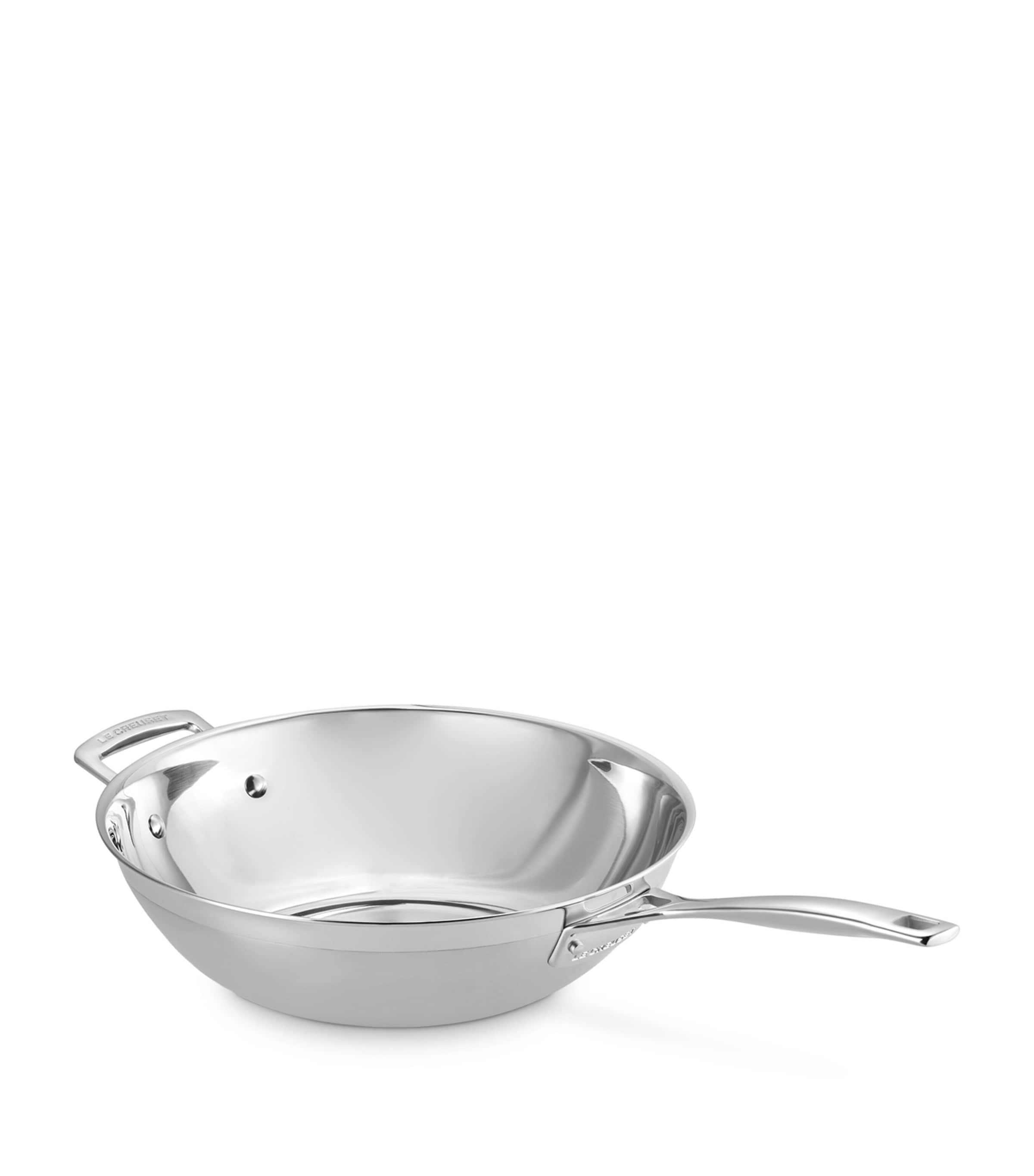 Le Creuset Stainless Steel 3-Ply Wok (30cm) Image 2