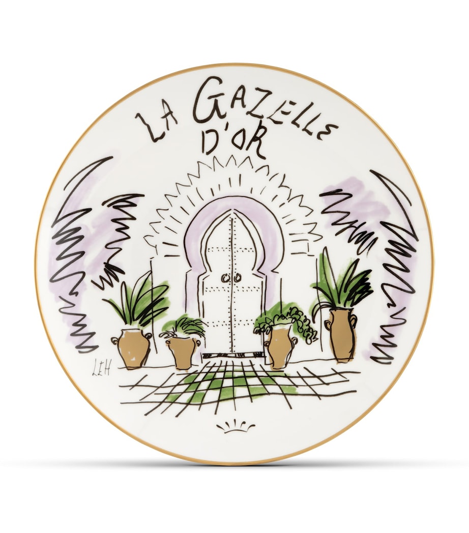 x Luke Edward Hall La Gazelle D’Or Decorative Plate (27cm) G00131600 Image 1