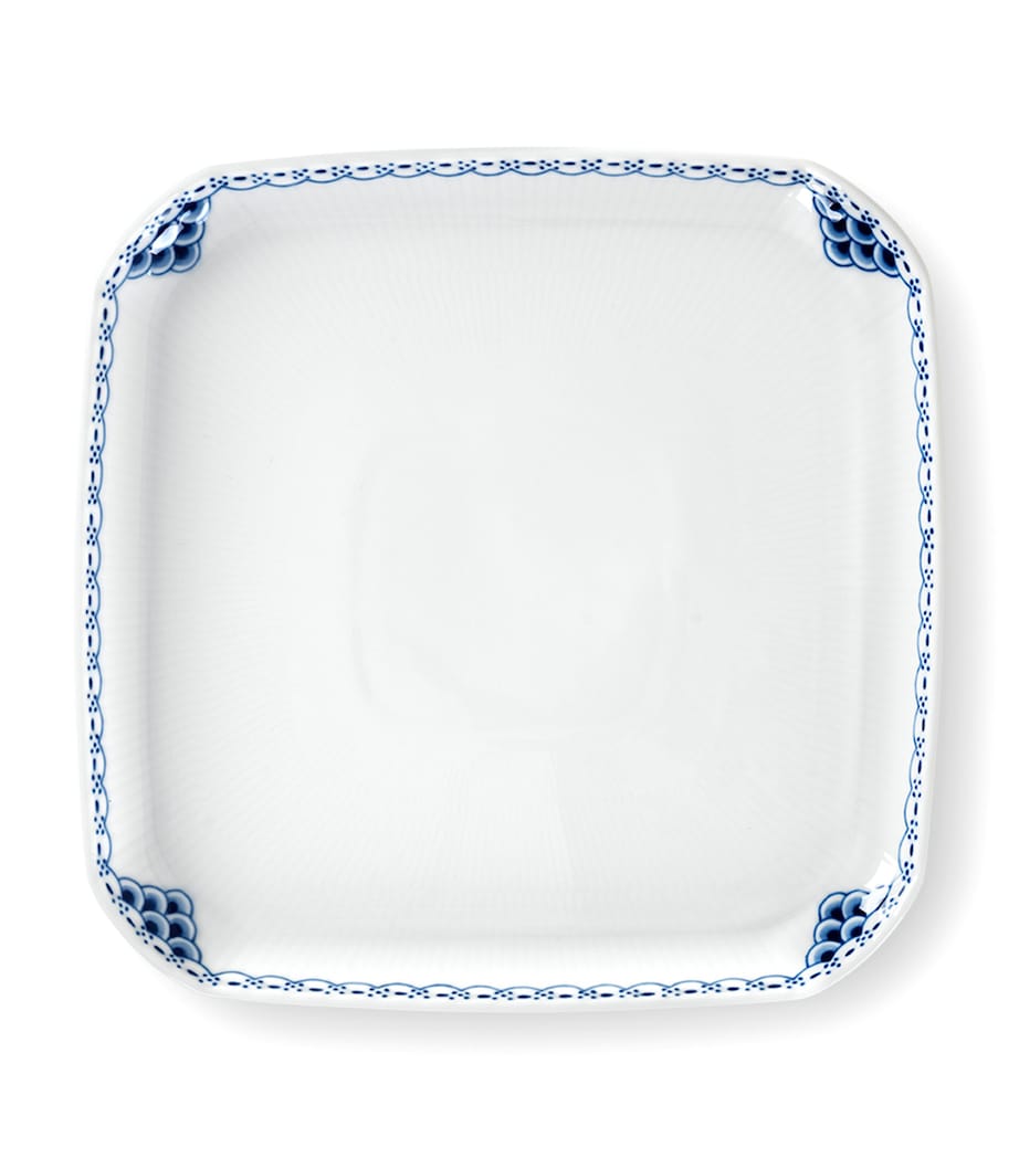 Royal Copenhagen Porcelain Princess Square Plate (21cm) Blue Image 1